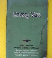1980 Chevrolet Van Owner's Manual