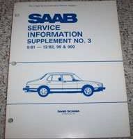 1981 Saab 900 Service Manual Supplement No. 3