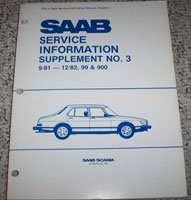 1981 Saab 99 Service Manual Supplement No. 3