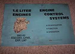 1981 Mercury Lynx 1.6L Engines Control Systems Manual
