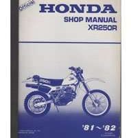 1982 Honda XR250R Motorcycle Service Manual