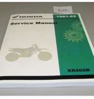 1982 Honda XR500R Motorcycle Service Manual