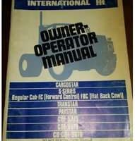1982 International 4270 Transtar Series Truck Chassis Operator's Manual