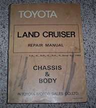 1982 Toyota Land Cruiser Chassis & Body Shop Service Repair Manual
