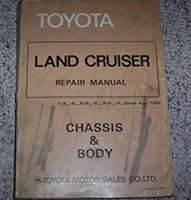 1981 Toyota Land Cruiser Chassis & Body Service Repair Manual