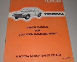 1983 Toyota Tercel Collision Damage Repair Manual