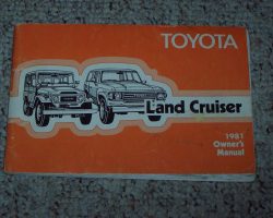 1981 Toyota Land Cruiser Owner's Manual