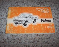 1981 Toyota Pickup Owner's Manual