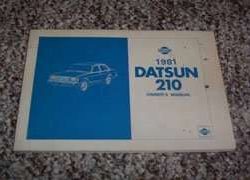 1981 Datsun 210 Owner's Manual