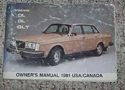 1981 Volvo 240 DL, GL & GLT Owner's Manual