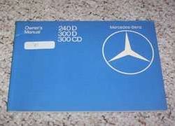 1980 Mercedes Benz 240D, 300D & 300CD Owner's Manual