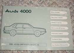 1981 Audi 4000 Owner's Manual