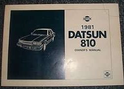 1981 Datsun 810 Owner's Manual