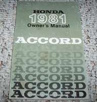 1981 Honda Accord Owner's Manual