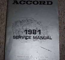1981 Honda Accord Service Manual