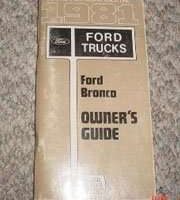 1981 Ford Bronco Owner's Manual