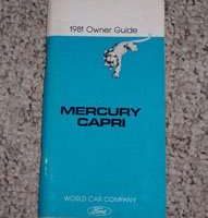 1981 Mercury Capri Owner's Manual