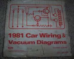 1981 Mercury Zephyr Large Format Wiring & Vacuum Diagrams Manual