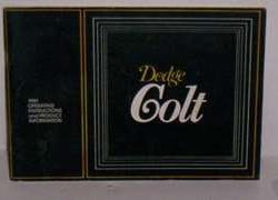1981 Dodge Colt Owner's Manual