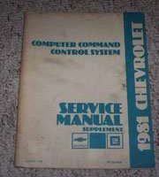 1981 Chevrolet Caprice Computer Command Control System Service Manual Supplement