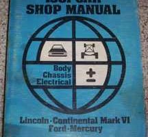 1981 Lincoln Town Car Body, Chassis & Electrical Service Manual