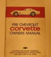 1981 Chevrolet Corvette Owner's Manual