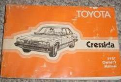 1981 Toyota Cressida Owner's Manual