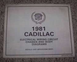 1981 Cadillac Deville & Brougham Body Foldout Electrical Wiring Circuit Diagrams Manual