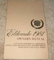 1981 Cadillac Eldorado Owner's Manual