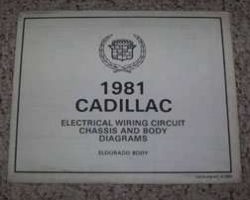 1981 Cadillac Eldorado Body Foldout Electrical Wiring Circuit Diagrams Manual