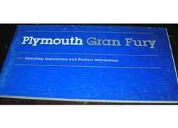 1981 Plymouth Gran Fury Owner's Manual