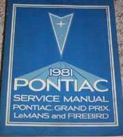 1981 Pontiac Grand Prix Service Manual