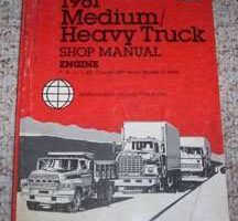 1981 Ford F-600 Medium Duty Trucks Engine Service Manual