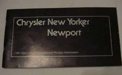 1981 Chrysler New Yorker, Newport Owner's Manual