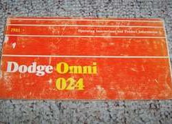 1981 Dodge Omni Owner's Manual
