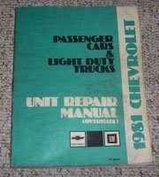 1981 Chevrolet Camaro Unit Repair Manual