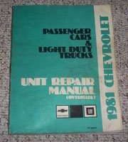 1981 Chevrolet Corvette Unit Repair Manual