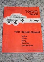 1981 Toyota Pickup Truck Service Repair Manual