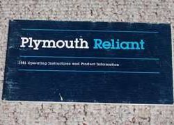 1981 Plymouth Reliant Owner's Manual
