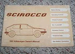 1981 Volkswagen Scirocco Owner's Manual