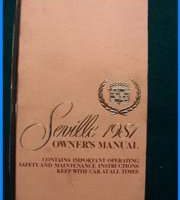 1981 Cadillac Seville Owner's Manual