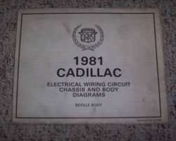1981 Cadillac Seville Body Foldout Electrical Wiring Circuit Diagrams Manual