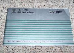 1981 Buick Skylark Owner's Manual