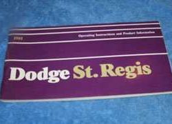 1981 Dodge St. Regis Owner's Manual