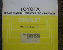 1981 Toyota Starlet Collision Damage Repair Manual