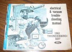 1981 Ford Tunderbird Electrical & Vacuum Diagrams Troubleshooting Wiring Manual