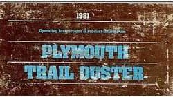 1981 Plymouth Trail Duster Owner's Manual