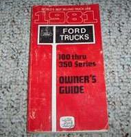 1981 Ford F-100 Truck Owner's Manual