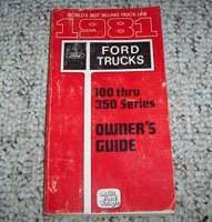 1981 Ford F-350 Truck Owner's Manual
