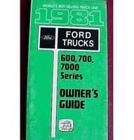 1981 Ford F-700 Truck Owner's Manual